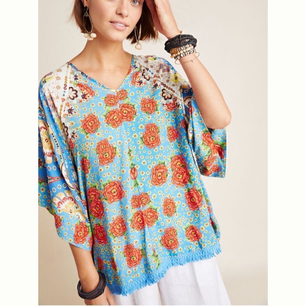 Farm Rio Ophelia fringed pullover top - Picture 6 of 6